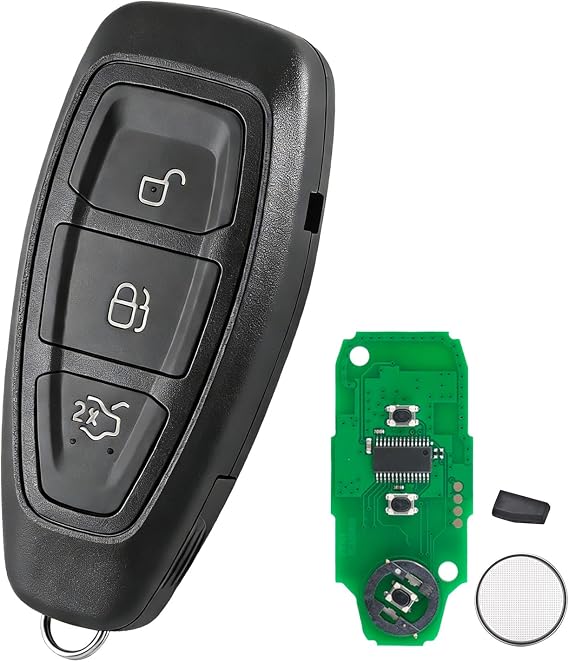 3 Button 63/83chip Smart Remote Key Fob compatible with Ford Focus Fiesta Galaxy Kuga Mondeo C-Max B-Max S-Max 433mhz Remote Control Key Replace or Add Spare Key For Car Owner