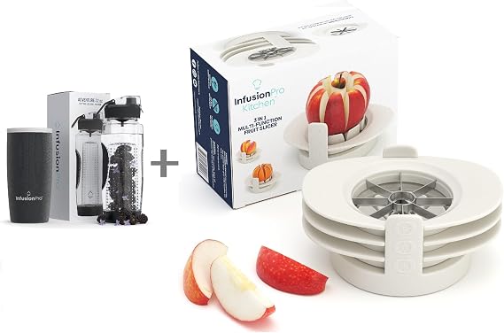 Fruit Infuser and 3 in 1 Fruit Slicer Bundle