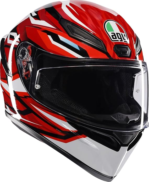 AGV K1 S Lion Motorcycle Helmet Black/Red/White XXL