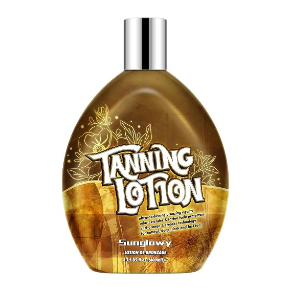 Tanning Bed Lotion With Bronzer And Accelerator, Bronzing Tanning Lotion For Tanning Beds, Sun Tanning Lotion For Outdoor, Mango, Dha-Free, 13.5 Fl.Oz
