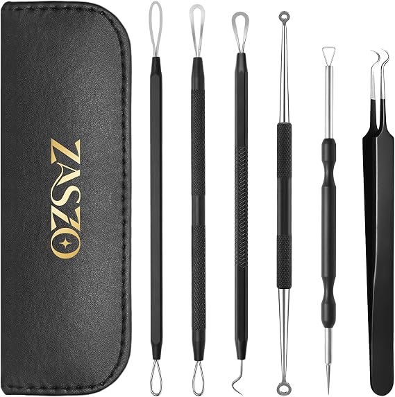 6 Pcs Pimple Popper Tool Kit, Stainless Pimple Extractor