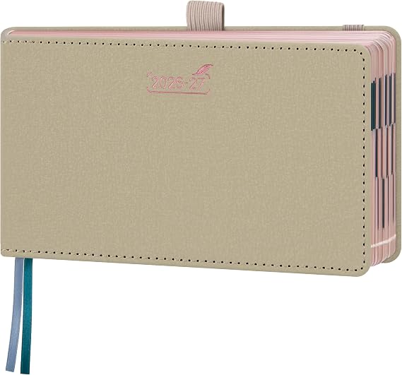 BEZEND Pocket Diary 2026-2027 Landscape Week to View Slim 9.5 x 16.8 cm