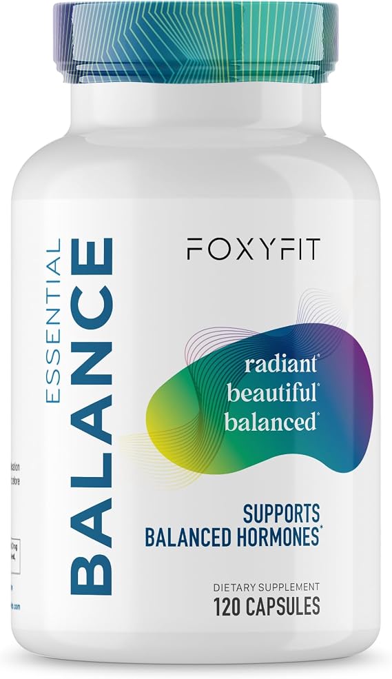 Essential Balance Hormonal Support and Vitamin Supplement for Women by Foxy Fit Antioxidant, Healthy Skin & Hair for Daily Use* (30 Servings)