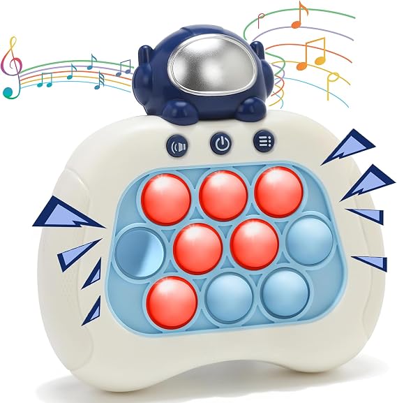 Astronaut Pop Push Game Console,Pop Bubble Up Toys for Kids with Autism,Handheld Puzzle Fast Push Game Sensory Toys,Birthday Gifts for 3-12 Year Old Girls Boys