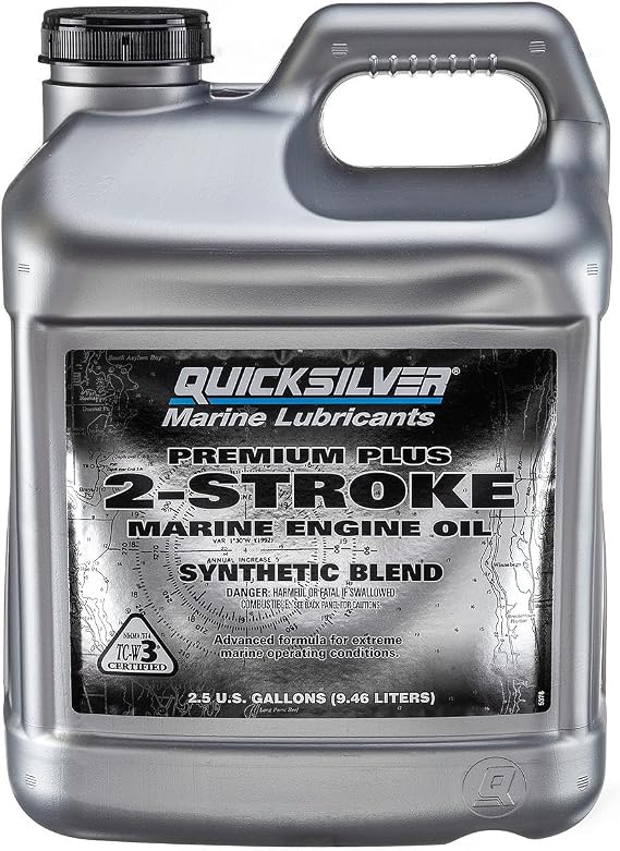 Quicksilver 2-Stroke Premium Plus Synthetic Blend Marine Engine Oil, 2.5 Gallon