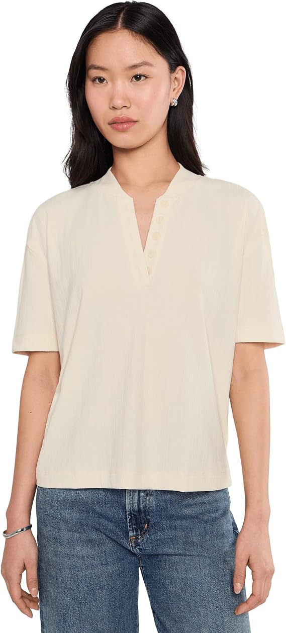 Varley Women's Kasey Mock Placket Rib Tee