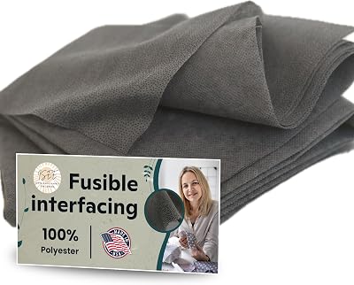 ISEE FABRIC 56x36 Inch Fusible Interfacing for Sewing - Medium Weight Iron-On Non-Woven Polyester Single-Sided Interfacing, Ideal for DIY Craft Projects, Quilting Projects, Garment, Decor