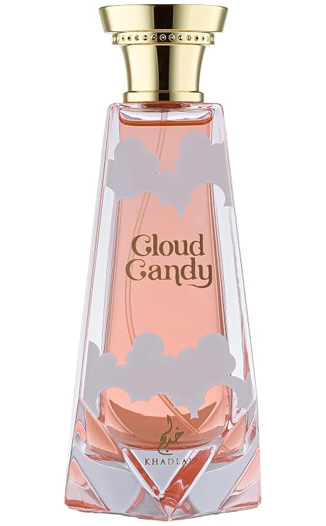 Khadlaj Cloud Candy Sweet, Fruity, Gourmand, Vanilla Eau de Parfum Spray Long-Lasting Fragrance for Unisex, 3.4 Ounce / 100ml