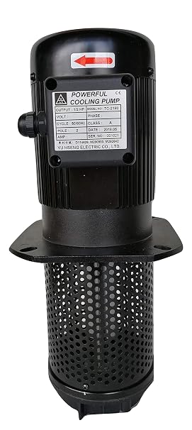 1/2 HP Coolant Pump for CNC Lathe Machine Tool Circulation, Immersion Length 180mm (7"), NPT 1" Thread, Three 3 Phase 240/480V