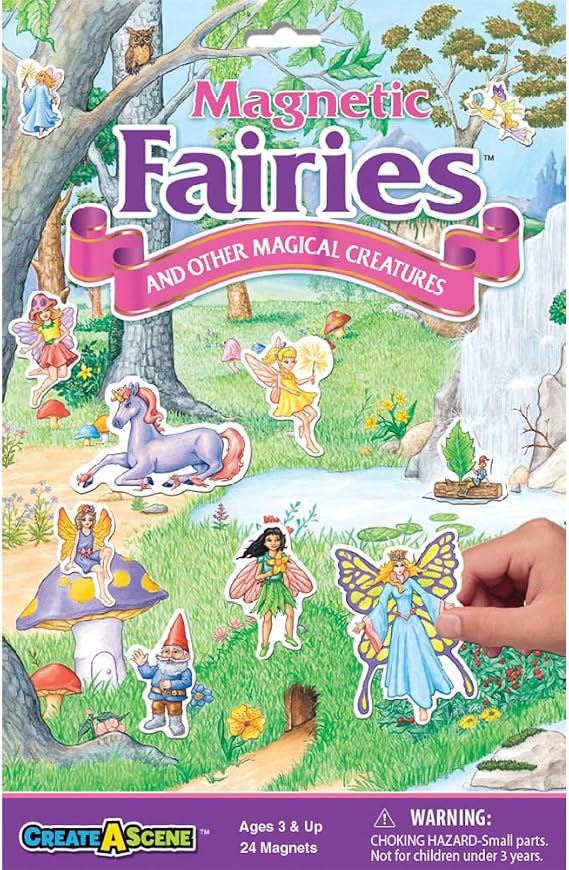 Create-A-Scene Fairies Magnetic Playset Portable Mess-Free Magnet Activities Creative Fun For Ages 3+