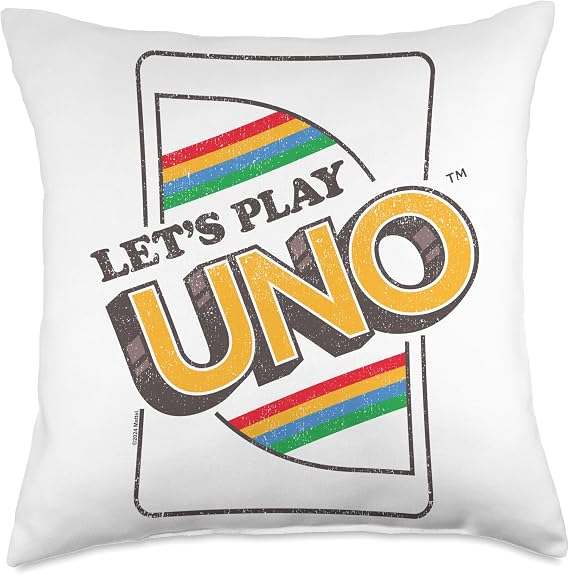 UNO - Let's Play Rainbow UNO Card Throw Pillow