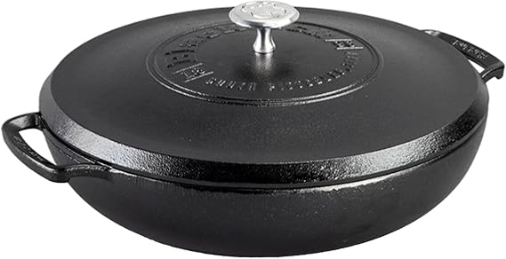 Lodge Blacklock 17 Inch Lightweight Cast Iron Braiser with Lid