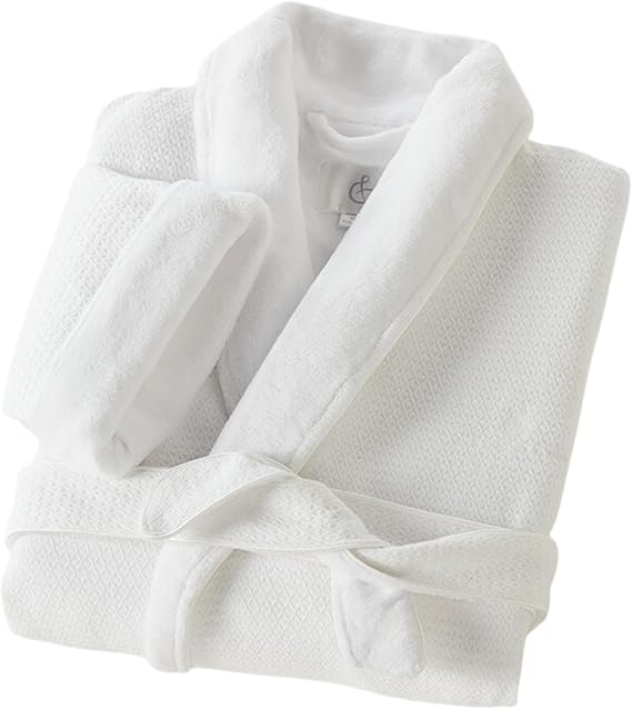 The Ritz-Carlton Diamond Waffle Robe - One Size Fits Most - White