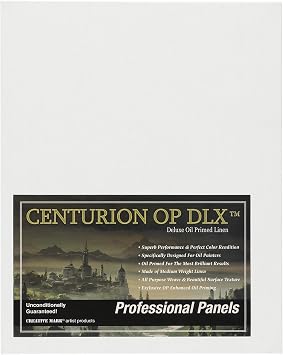 Centurion Deluxe Professional Oil Primed Linen Canvas Panels - 10"x10" - 3 Pack of Linen Canvases for Painting, Artwork and More