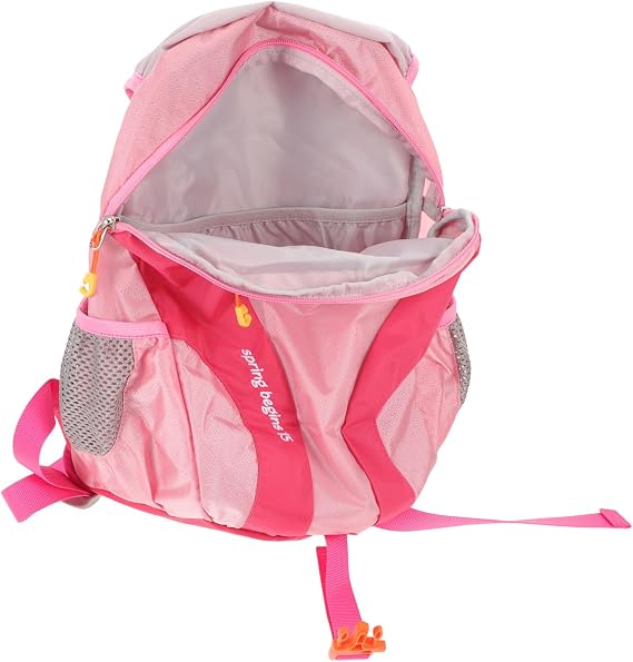 Lightweight Hiking Backpack for Men Women Water Resistant Nylon Daypack with Multiple Compartments and Inner Pocket Large Capacity Outdoor Travel Camping Mountaineering Bag in Pink