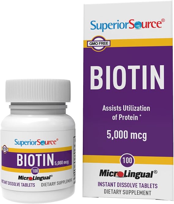Superior Source Biotin 5,000 mcg, 100 Sublingual Tablets