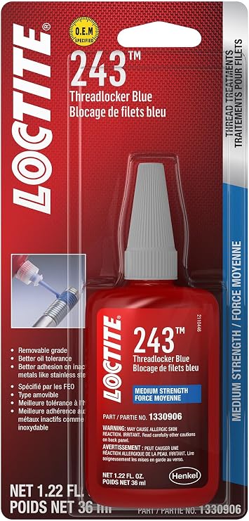 Loctite 1330906 243 Medium Strength Surface Insensitive Threadlocker