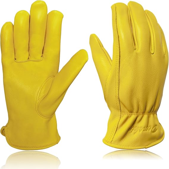 General Work Gloves, Deerskin Construction Gloves, Soft, Improved Dexterity