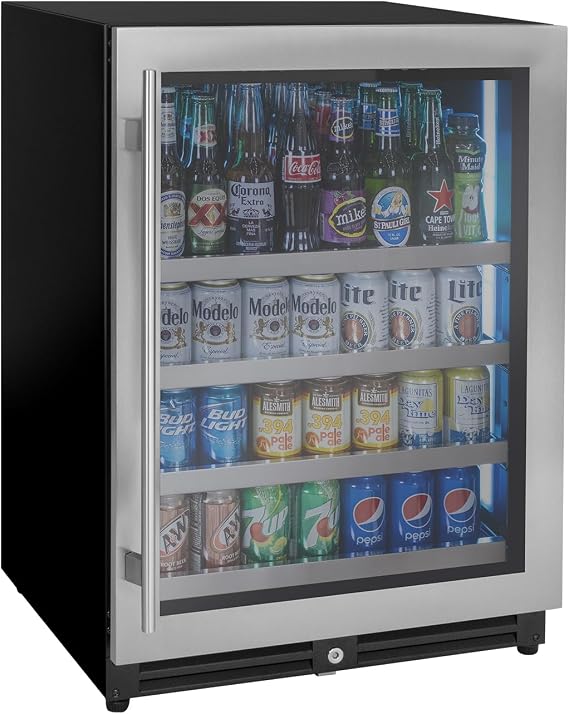 Kegco 24" Wide Stainless Steel Right Hinge Beverage Center VSBC-24LSR