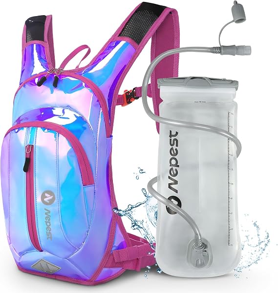 Nepest Hydration Pack Backpack with 2L Water Bladder Reflective Lightweight