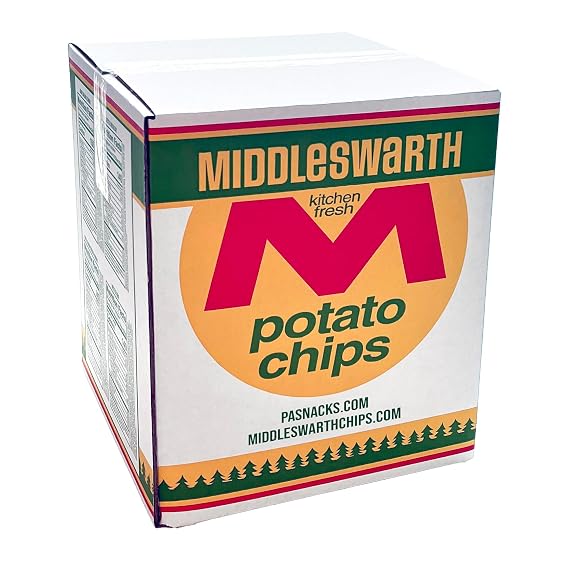 Middleswarth Hand Cooked Old Fashioned KET-L Bar-B-Q Flavored Potato Chips - 3 LB. Box