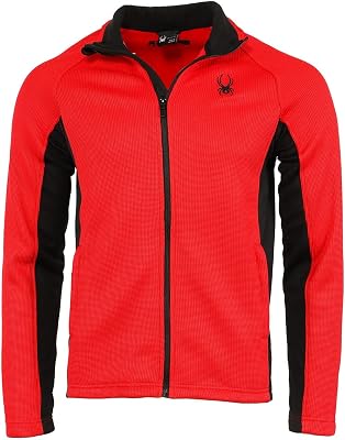 Spyder Mens Constant Full Zip Sweater, Racing Red Medium
