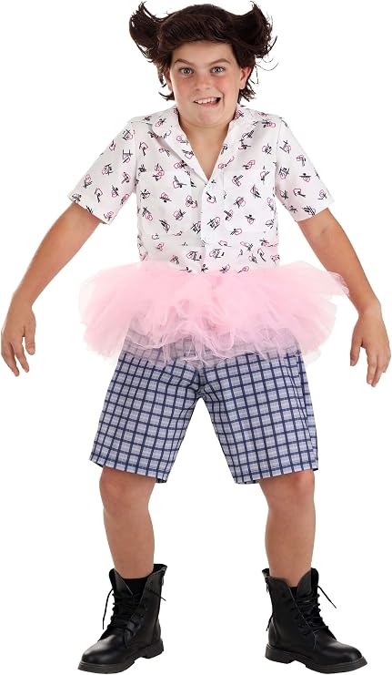 Ace Ventura Pet Detective Kid's Ace Ventura Tutu Costume with Wig, Boys Movie Costume for Halloween and Roleplay