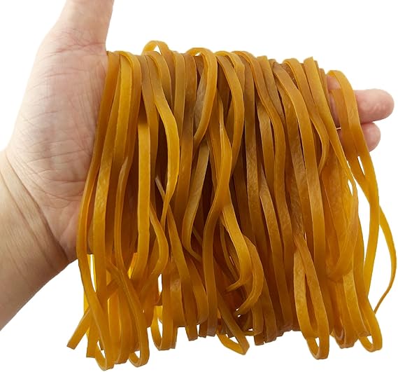 100 PCS Large Elastic Bands - Large Rubber Elastic Bands - Strong Thick Elastic Rubber Bands Set for Home School Office Bank Supplies File - Strong Stationary Stretchable Bands