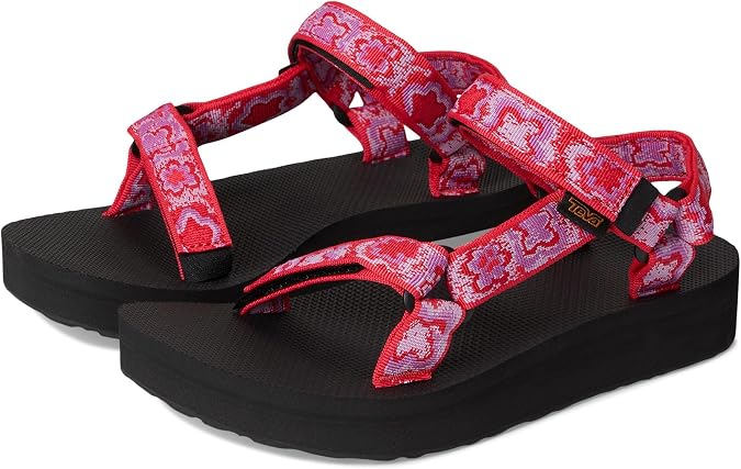 Teva Women's Midform Universal Sandal, Neon Floral Pink/Purple, 7
