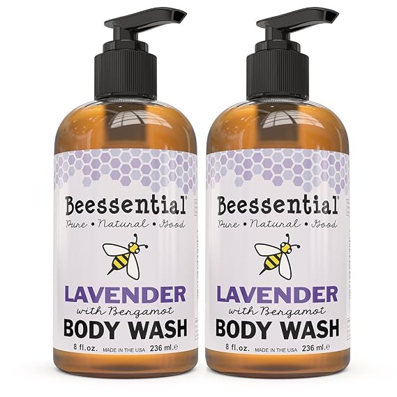Beessential Body Wash Set, Lavender And Bergamot, 8 Ounce, 2 count