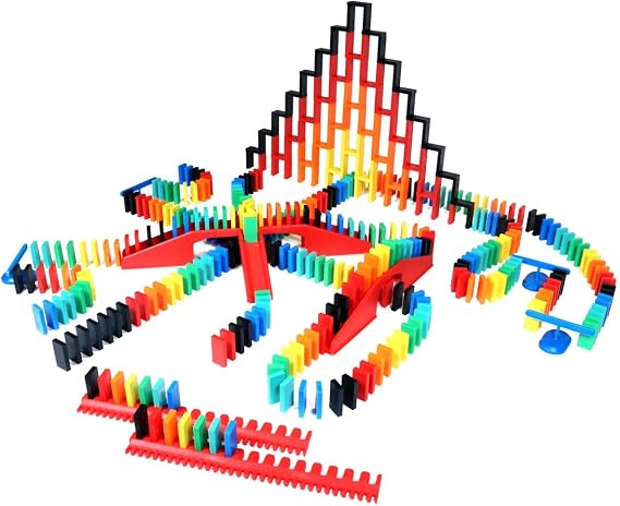 Bulk Dominoes Pro-Domino Kit | Dominoes Set, STEM STEAM Small Toys, Family Games for Kids, Kids Toys and Games, Building, Toppling, Chain Reaction Sets (Expert)