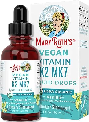 Vitamin K2 MK-7 Liquid Drops Assists Calcium Absorption | 2 Month Supply | K2 Vitamin for Adults & Kids | Vitamin K2 Supplement | Heart & Bone Health | Vegan | Non-GMO | Gluten Free | Vanilla | 1oz
