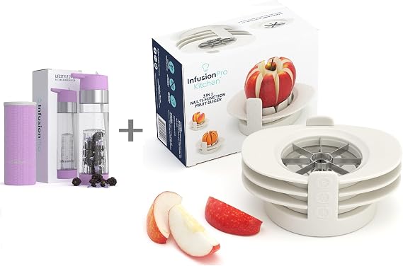 Fruit Infuser and 3 in 1 Fruit Slicer Bundle