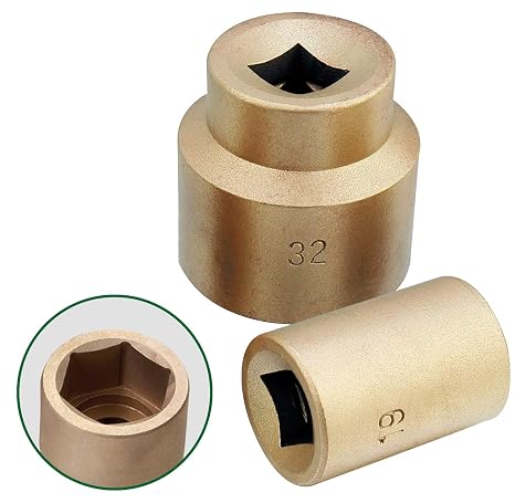 CS Unitec | Non-Sparking & Non-Magnetic Aluminum Bronze Impact Socket Set | 2-5/16 inch 6 Point Socket, 1 inch Drive