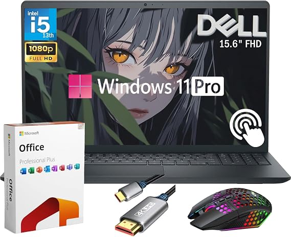 Dell Inspiron 15 Touchscreen Laptop, 13th Intel i5-1334U, 32GB RAM, 1TB SSD