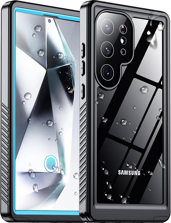 2025 New for Samsung Galaxy S24 Ultra Case Waterproof, [Built-in Camera & Screen Protector][Military Grade Shockproof][IP68 Underwater][Dustproof][Dropproof] Full Body Phone Case for S24 Ultra 6.8"