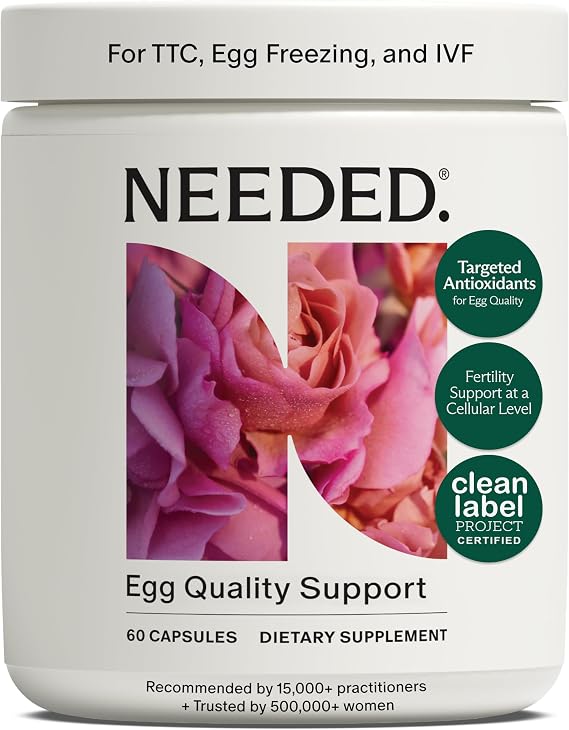Needed. Egg Quality Support, 60 Capsules, 30 Day Supply