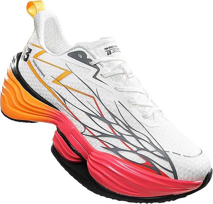 Carbon Plate Running Shoes, Men's, Thick Soles, High Resilience, Lightweight, Marathon, Jogging, Training, Anti-Slip, 3D Mesh, Dial Type, Breathable, Unisex, Parent-child Sports Shoes