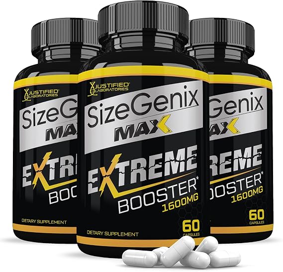 (3 Pack) Sizegenix Max 1600MG Advanced Men's Health Formula 180 Capsules