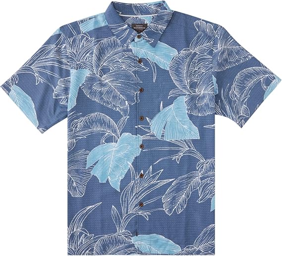 Quiksilver Men's Haunanuma Bay Floral Hawaiian Button Up Shirt