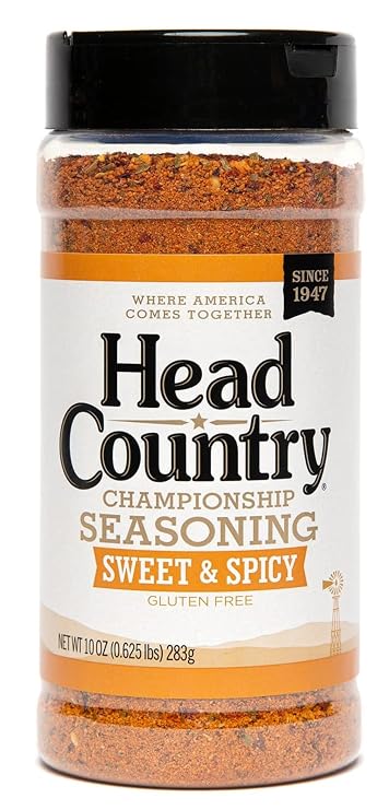 Head Country BBQ Championship Seasoning, Sweet & Spicy | BBQ Seasonings and Rubs | Smoking & Grilling Spices and Seasonings | 10 Ounce