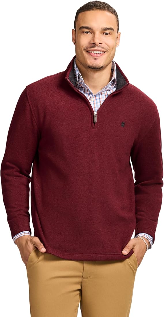 IZOD Men's Thermosoft Quarter Zip Sweater Fleece Pullover
