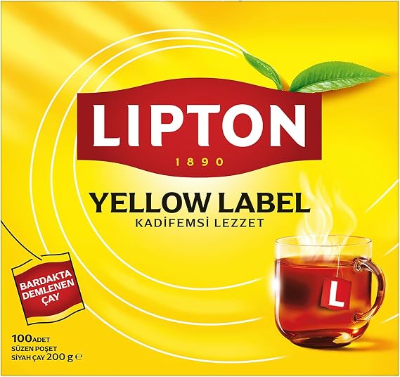Lipton Yellow Kadifemsi Lezzet Label Bardak Poşet Çay 100' lü, 200G