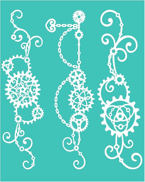 Briartw Gear Silkscreen Stencil,Reusable Self-Adhesive Silk Screen Printing, Flower Sentiments for Home Decor/Printing on Wood/Fabric/Wall/Cup/Plate/Glass/Paper,8x10 inch