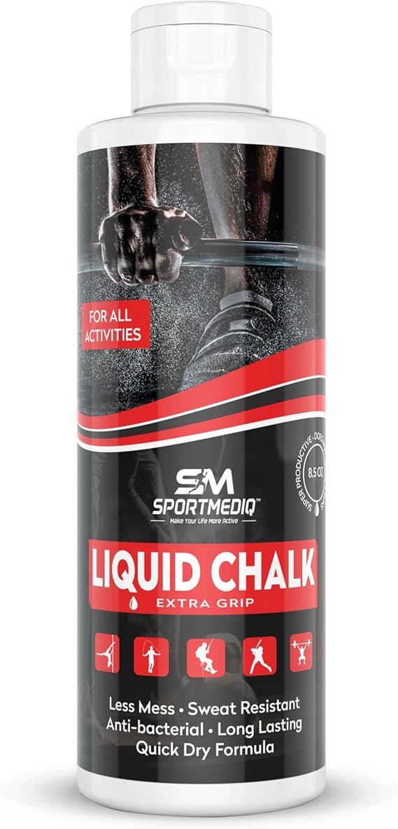 Professional Grade Liquid Chalk - Clean Professional Hand Grips for Gym, Weightlifting, Rock Climbing, Gymnastics, Rock Climbing - Dries in Seconds - 8.5 oz