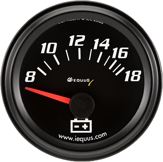 Equus 6268 2" Voltmeter, Black