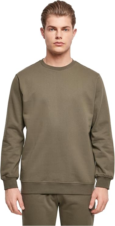 Build Your Brand Mens Bb003-basic CrewneckSweatshirt