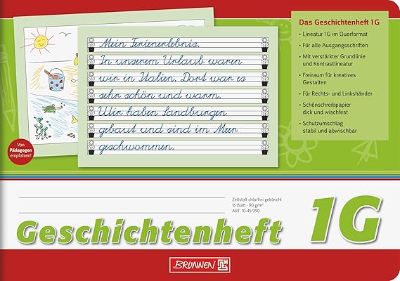 Brunnen 1045990 Story Pad A5 16 Sheets Line Style 1G Class 1)