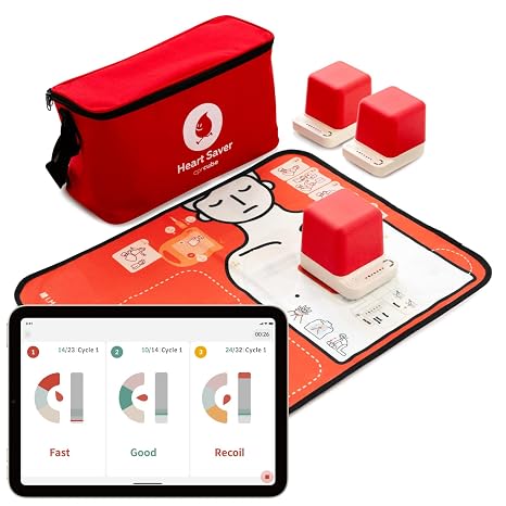CPRCUBE Teachers Pack CPR Training Kit | CPR Feedback Device for Trainers and Group Training