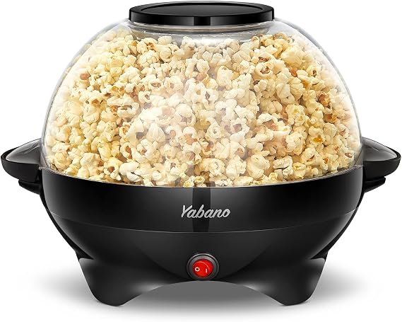 Popcorn Machine 6-Quart Electric Popcorn Popper with Stirring Plate